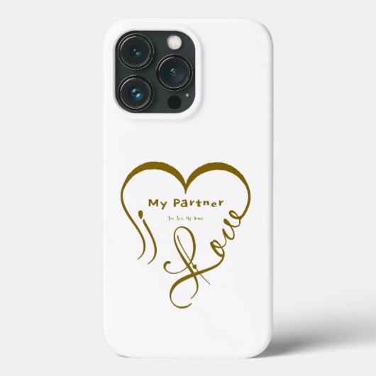 Coques Case-Mate iPhone Coussin décoratif 'J'aime mon partenaire - Vous êt (Verso)