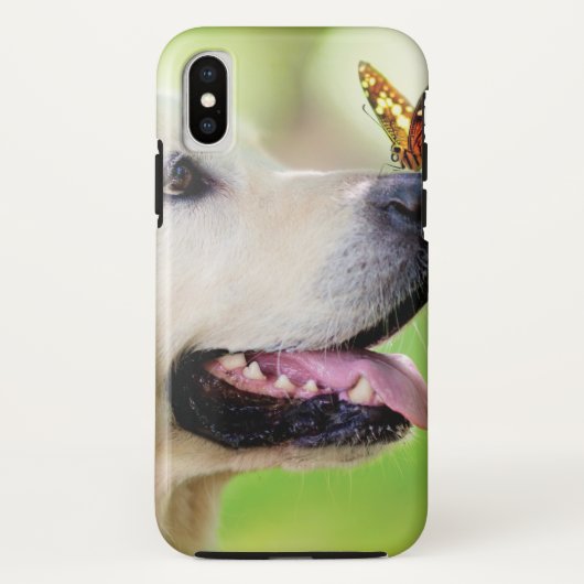 Coques Case-Mate iPhone Coussin décoratif Labrador et papillon (Dos)
