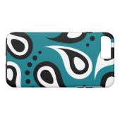 Coques Case-Mate iPhone Coussin noir et blanc personnalisé (Dos (Horizontal))