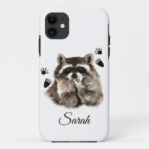 Case-Mate iPhone Case Coute Raccoon soufflant des baisers Empreintes Art