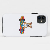 Coques Case-Mate iPhone Couteau Bull Terrier sur skateboard (Dos (Horizontal))