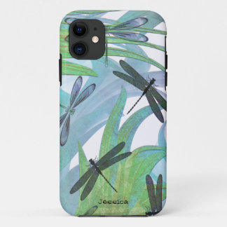 Coque Case-Mate Pour iPhone Coutume colorée d'abrégé sur libellule