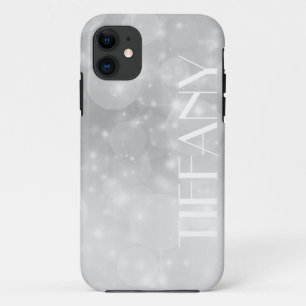 Case-Mate iPhone Case Coutume de Noël étincelante argent