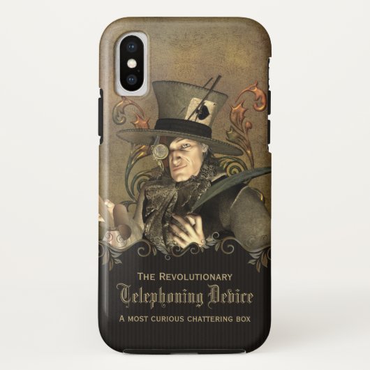 Coques Case-Mate iPhone Coutume folle drôle de chapelier de Steampunk (Dos)