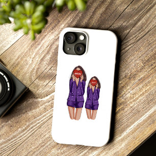 Coque Pour iPhone 14 Plus coutume, maman, fille, jour de la mère, cadeau,