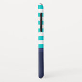 Coques Case-Mate iPhone Coutume nautique rayée moderne à la mode de (Dos/Gauche)