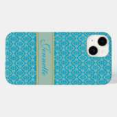 Coques Case-Mate iPhone Couture inspiré nom bleu (Verso (horizontal))