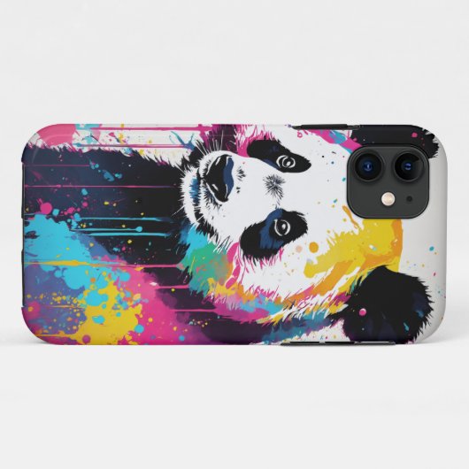 Coques Case-Mate iPhone "Couverture arrière mobile Vibrant Panda Paradise" (Dos (Horizontal))