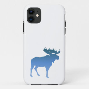 Coque iPhone 11 Couverture bleue d'Iphone d'orignaux