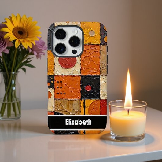 Coques Case-Mate iPhone Couverture de la grille de mosaïque artistique per