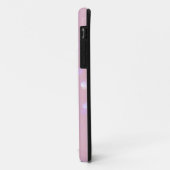 Coques Case-Mate iPhone Couverture de rose pâle/blanche de parties (Dos/Gauche)