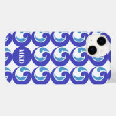Coques Case-Mate iPhone Couverture de téléphone cellulaire Blue Waves Mono (Verso (horizontal))