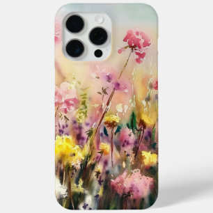Coque iPhone 15 Pro Max Couverture de téléphone d'art floral, iphone 15 Pr