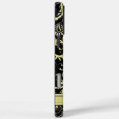Coques Case-Mate iPhone Couverture d'iPhone Damask Gold & Black personnali (Verso / Droite)