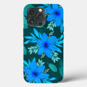 Coques Case-Mate iPhone Couverture iPhone Blue Blossom Elegance (Verso)