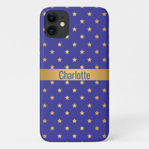 Case-Mate iPhone Case COUVERTURE IPHONE BLUE GOLD STAR personnalisable