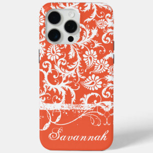 Coque iPhone 15 Pro Max Couverture iPhone Damask personnalisée - Choisisse