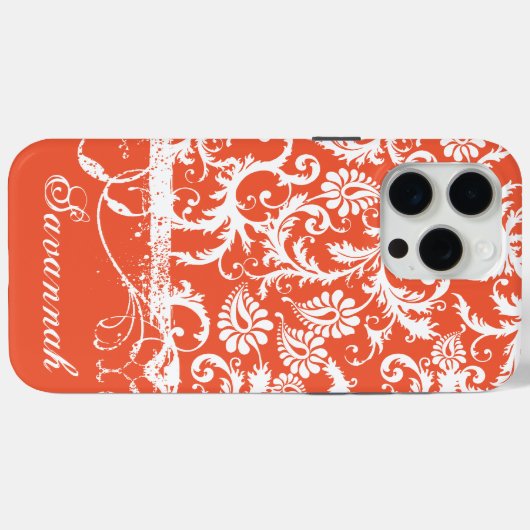 Coques Case-Mate iPhone Couverture iPhone Damask personnalisée - Choisisse (Verso (horizontal))