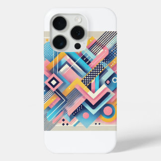 Coque iPhone 15 Pro Couverture iPhone géométrique et dynamique |Aspect
