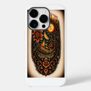 Coque Pour iPhone 14 Pro couverture iPhone or noir