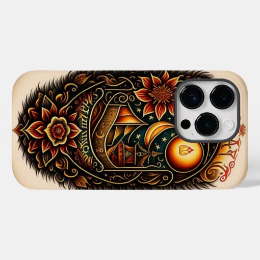 Coques Case-Mate iPhone couverture iPhone or noir (Verso (horizontal))