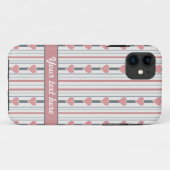 Coques Case-Mate iPhone Couverture personnalisée Coeurs et rayures iPhone  (Dos (Horizontal))