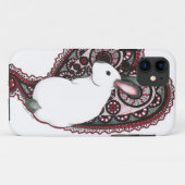 Coques Case-Mate iPhone Couverture rouge de téléphone portable de lapin (Dos (Horizontal))