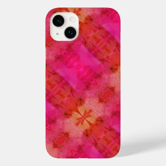 Coques Case-Mate iPhone Couverture rouge et rose Abstraite (Verso)