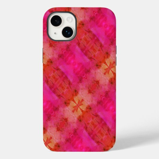 Coques Case-Mate iPhone Couverture rouge et rose Abstraite (Verso)