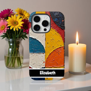 Coques iPhone 16 Pro Couverture téléphonique Abstraite géométrique pers