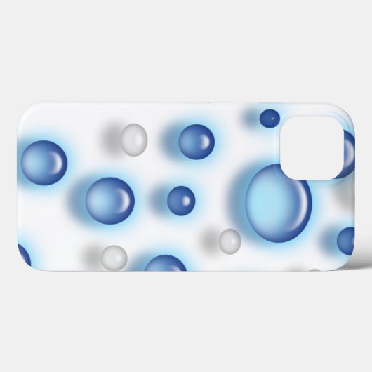 Coques Case-Mate iPhone Couverture téléphonique - Bulles bleues (Verso (horizontal))