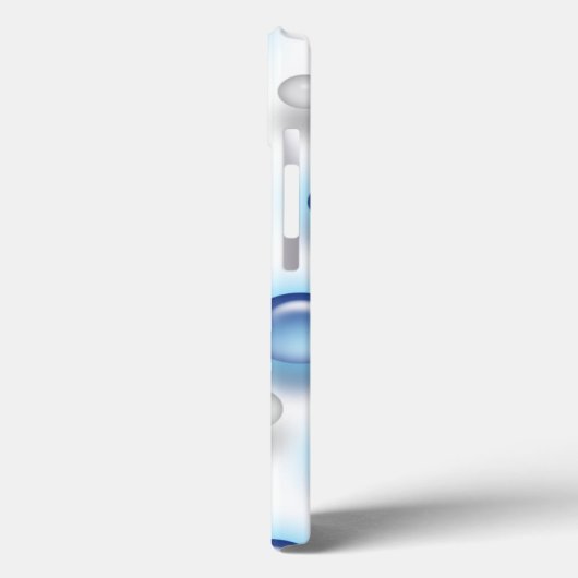 Coques Case-Mate iPhone Couverture téléphonique - Bulles bleues (Verso / Gauche)