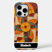 Coques Case-Mate iPhone Couverture téléphonique de médaillon texturé perso (Verso)