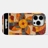 Coques Case-Mate iPhone Couverture téléphonique de médaillon texturé perso (Verso (horizontal))