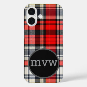 Coques iPhone 16 Couverture téléphonique personnalisée Tartan avec 