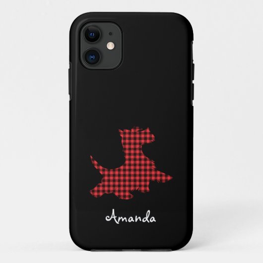 Coques Case-Mate iPhone Couverture téléphonique pour chien écossais rouge  (Dos)