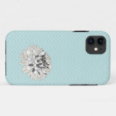 Coques Case-Mate iPhone Couverture Turquoise Chevron chrysanthemum motif i (Dos (Horizontal))