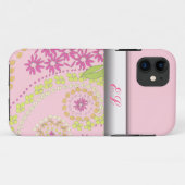 Coques Case-Mate iPhone Couvertures de monogramme floral fillette Iphone5 (Dos (Horizontal))