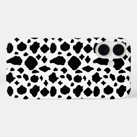 Coques Case-Mate iPhone Cow Black and White Pattern (Verso (horizontal))
