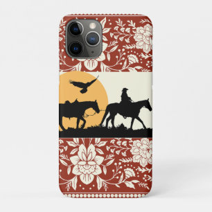 Case-Mate iPhone Case Cow-boy occidental rustique Cheval Fleur Art popul