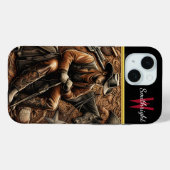 Coques Case-Mate iPhone Cowboy à pistons : Portrait Ouest sauvage (Verso (horizontal))