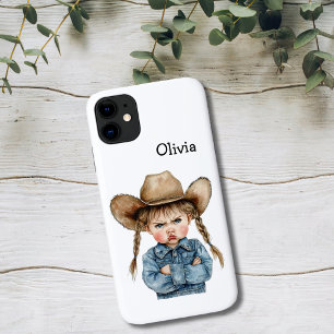 Case-Mate iPhone Case Cowgirl Grincheuse Personnalisée en Veste en Jean