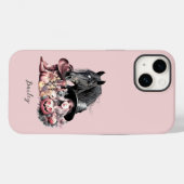 Coques Case-Mate iPhone Cowgirl Halloween cheval rose noir girly (Verso (horizontal))