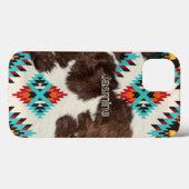 Coques Case-Mate iPhone Cowhide sud-ouest bohème élégant (Verso (horizontal))