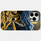 Coques Case-Mate iPhone Coyote Howling Under a Pleine lune in Mountains (Verso (horizontal))