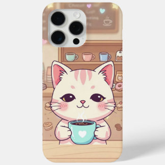 Coque iPhone 15 Pro Max Cozy Coffee Cat - Starry Night iPhone 15 Pro Max