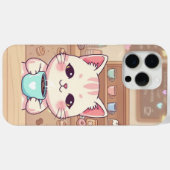Coques Case-Mate iPhone Cozy Coffee Cat - Starry Night iPhone 15 Pro Max (Verso (horizontal))