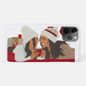 Coques Case-Mate iPhone Cozy Conversations Christmas Holiday Illustration (Dos (Horizontal))