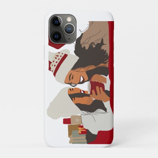 Coques Case-Mate iPhone Cozy Conversations Christmas Holiday Illustration (Dos)