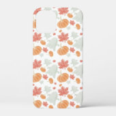 Coques Case-Mate iPhone Cozy Ghosts & Pumpkins Autumn Pattern (Verso)